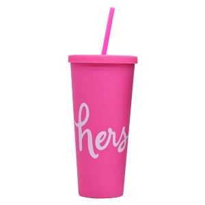 DW Plastic Straw TumblerHLT-2024 DW Plastic Straw Tumbler