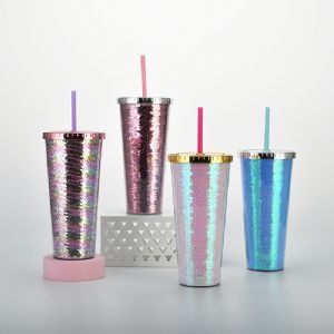 DW Plastic Straw TumblerHLT-2024GF  DW Plastic Straw Tumbler