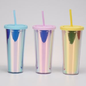 DW Plastic Straw TumblerHLT-2024IP  DW Plastic Straw Tumbler