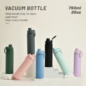 750ml stainless steel sports water bottle wide mouth portable bottleHVB-098-25 Vacuum Bottle