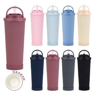 500mL Ceramic Coating, Double-drink Milk Tea in a Steel CupHVT-038C Vacuum Tumbler