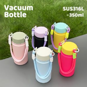 350ml 316 Stainless Steel Hand Strap Wide-Mouth Sports BottleHVB-133-12 Vacuum Bottle