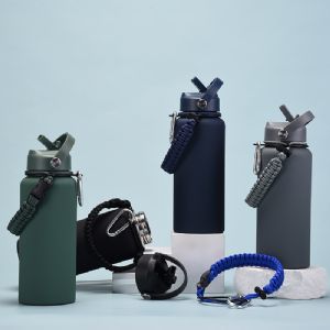 1000ml Large Capacity Stainless Steel Vacuum Bottle with Braided LanyardHVB-013R-34 Vacuum Bottle