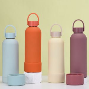 500ml Vacuum Bottle with Handle Lid & Silicone BaseHVB-089MD Vacuum Bottle