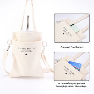 Water Bottle Storage Canvas Tote BagHHW-P030 Water Bottle Storage Canvas Tote Bag