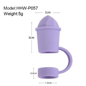 Silicone Straw with Dust CoverHHW-P057 Silicone Straw with Dust Cover