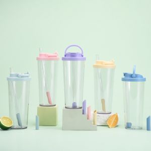 880ml Single-Layer Tritan Straw TumblerHLT-1021 Plastic Tumbler