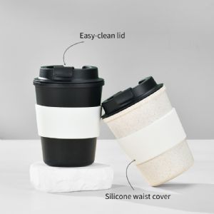 350ml/12oz Double-Wall Wheat Straw Plastic TumblerHLT-2134T  Plastic Tumbler