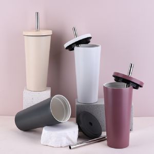 710ml Ceremic Coating Stainless Steel Milk Tea CupHVT-058C Vacuum Tumbler