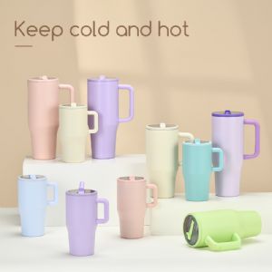 20oz/30oz/40oz Folding Straw Cap Car CupHVM-041 Vacuum Mug