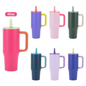 40oz Mixed Color Folding Straw Cap Car CupHVM-041-40 Vacuum Mug